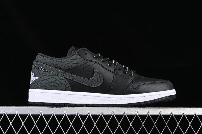 All categories Air Jordan Jordan series basketball shoes Air Jordan 1 Low Air Jordan 1 Low AJ1 Joe 1 all black burst pattern low-top cultural casual sneakers FB9907-001